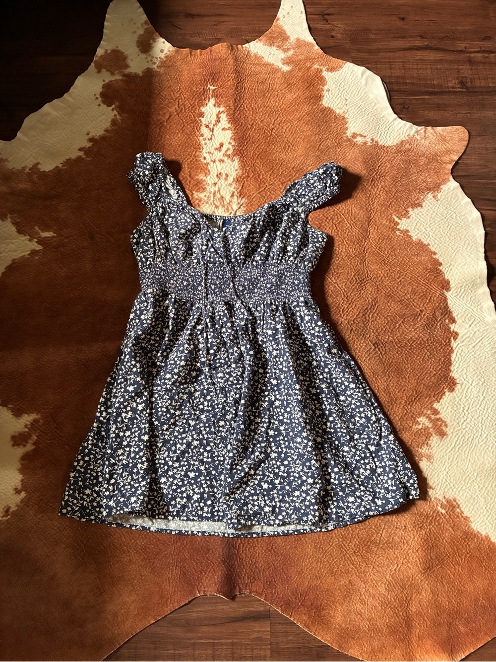 old navy women's floral mini dress size medium